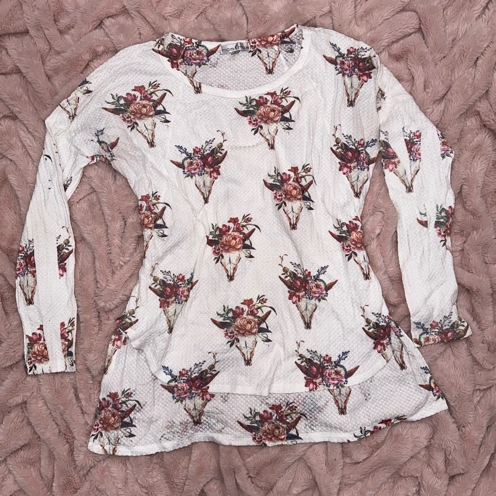 Waffle Knit Western Long Sleeve